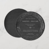 Uitnodiging voor lijst met handgetekende kalkplank (Voorkant / Achterkant)