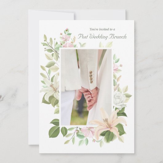 Uitnodiging voor Lilies Post Trouw Brunch (Voorkant)