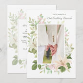 Uitnodiging voor Lilies Post Trouw Brunch (Voorkant / Achterkant)