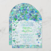 Uitnodiging voor limoen- en blauwe-olievlekken (Voorkant / Achterkant)