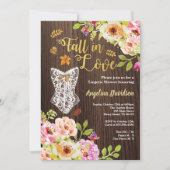 Uitnodiging voor lingerie bruisfeest in de herfst. (Voorkant)