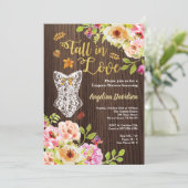 Uitnodiging voor lingerie bruisfeest in de herfst. (Staand voorkant)