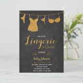 Uitnodiging voor lingerie shower feest (Staand voorkant)