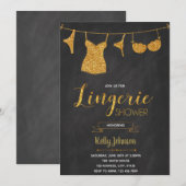 Uitnodiging voor lingerie shower feest (Voorkant / Achterkant)