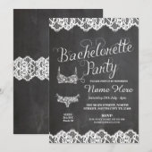Uitnodiging voor lingeriefeest vrijgezellenfeest b (Voorkant / Achterkant)