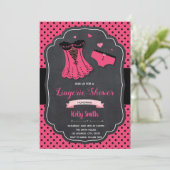 Uitnodiging voor lingeriefeestje (Staand voorkant)