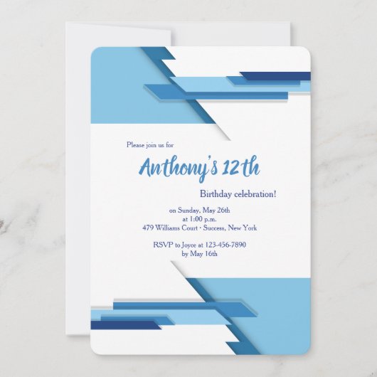 Uitnodiging voor links/rechts blues (Voorkant)