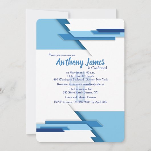 Uitnodiging voor links/rechts blues (Voorkant)