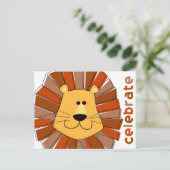 Uitnodiging voor Lion Post Kaart (Staand voorkant)