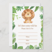 Uitnodiging voor Lion-verjaardagsfeest (Voorkant)