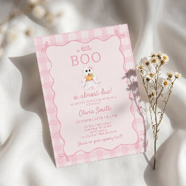 Uitnodiging voor Little Boo Girl Ghost baby shower