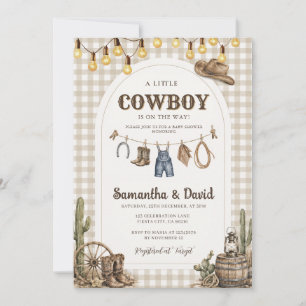 Uitnodiging voor Little Cowboy Is On The Way Baby