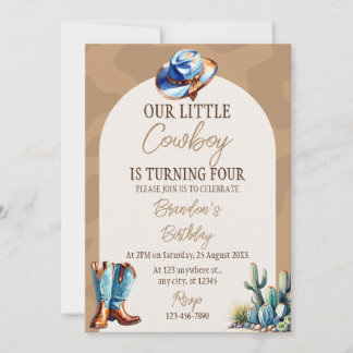 Uitnodiging voor Little Cowboy-verjaardagsfeestje
