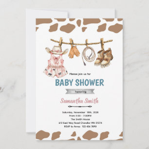 Uitnodiging voor Little Cowgirl Baby Shower