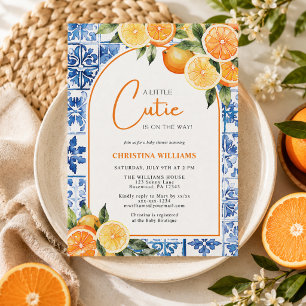Uitnodiging voor Little Cutie Citrus Baby Shower