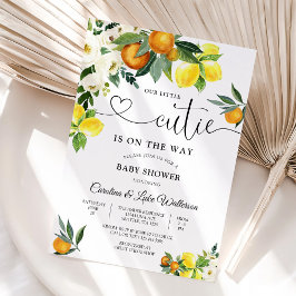 Uitnodiging voor Little Cutie Citrus Baby Shower