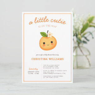 Uitnodiging voor Little Cutie Orange Citrus Baby S
