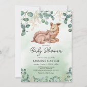 Uitnodiging voor Little Deer Baby Shower (Voorkant)