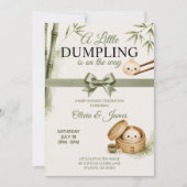 Uitnodiging voor Little Dumpling Baby Shower (Voorkant)