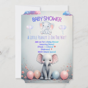 Uitnodiging voor Little Elephant Baby Shower