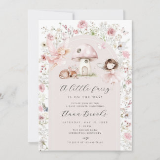Uitnodiging voor Little Fairy Girl Baby Shower