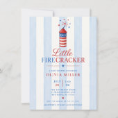Uitnodiging voor Little Firecracker Baby Shower (Voorkant)
