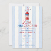 Uitnodiging voor Little Firecracker Baby Shower (Voorkant)
