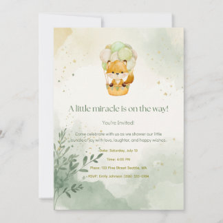 Uitnodiging voor Little Fox Baby Shower