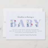Uitnodiging voor Little Lady Baby Shower - Lavenda (Voorkant)