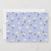 Uitnodiging voor Little Lady Baby Shower - Lavenda (Achterkant)