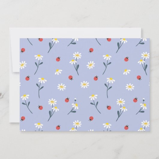 Uitnodiging voor Little Lady Baby Shower - Lavenda (Achterkant)