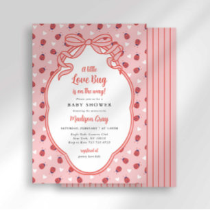 Uitnodiging voor Little Love Bug on the Way Baby S