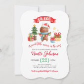 Uitnodiging voor Little Man peperkoek babyshower (Voorkant)