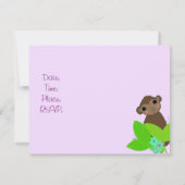 Uitnodiging voor Little Monkey Baby Shower (Achterkant)
