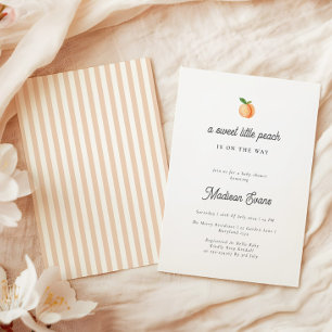 Uitnodiging voor Little Peach Baby Shower