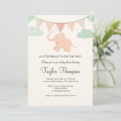 Uitnodiging voor Little Peanut Baby Shower (Staand voorkant)