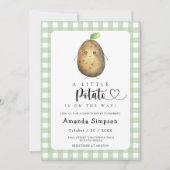 Uitnodiging voor Little Potato Baby shower (Voorkant)