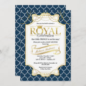 Uitnodiging voor Little Prince Royal Celebration B (Voorkant / Achterkant)