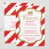 Uitnodiging voor Little Princess Baby Shower, Nep (Voorkant / Achterkant)