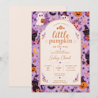 Uitnodiging voor Little Pumpkin Baby Shower