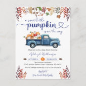 Uitnodiging voor Little Pumpkin Boy Baby Shower (Voorkant)