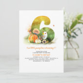 Uitnodiging voor Little Pumpkin Fall 6th verjaarda (Staand voorkant)