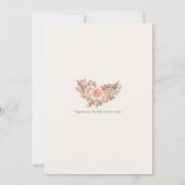 Uitnodiging voor Little Pumpkin Fall Boho Floral B (Achterkant)
