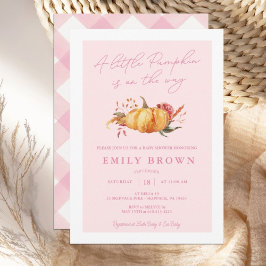 Uitnodiging voor Little Pumpkin Floral Girl Baby S