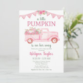 Uitnodiging voor Little Pumpkin Girl Baby Sprinkle (Staand voorkant)