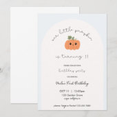 Uitnodiging voor Little Pumpkin's eerste verjaarda (Voorkant / Achterkant)