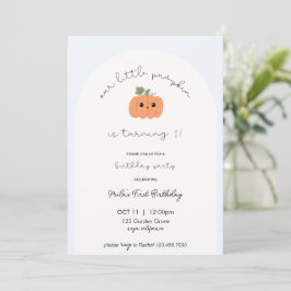 Uitnodiging voor Little Pumpkin's eerste verjaarda