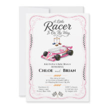 Uitnodiging voor Little Racer-wiegfeestje