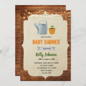 Uitnodiging voor little sprout shower (Voorkant / Achterkant)