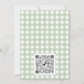 Uitnodiging voor Little Spud Baby shower (Achterkant)